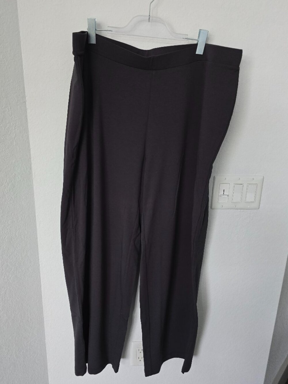NWT Pure Jill Elements/Affinity Pull-On Wide-Leg Pants - Onyx Gray - Size 3X